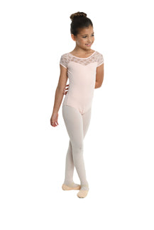 DanzNMotion-23107C DM cap sleeve w/heart lace