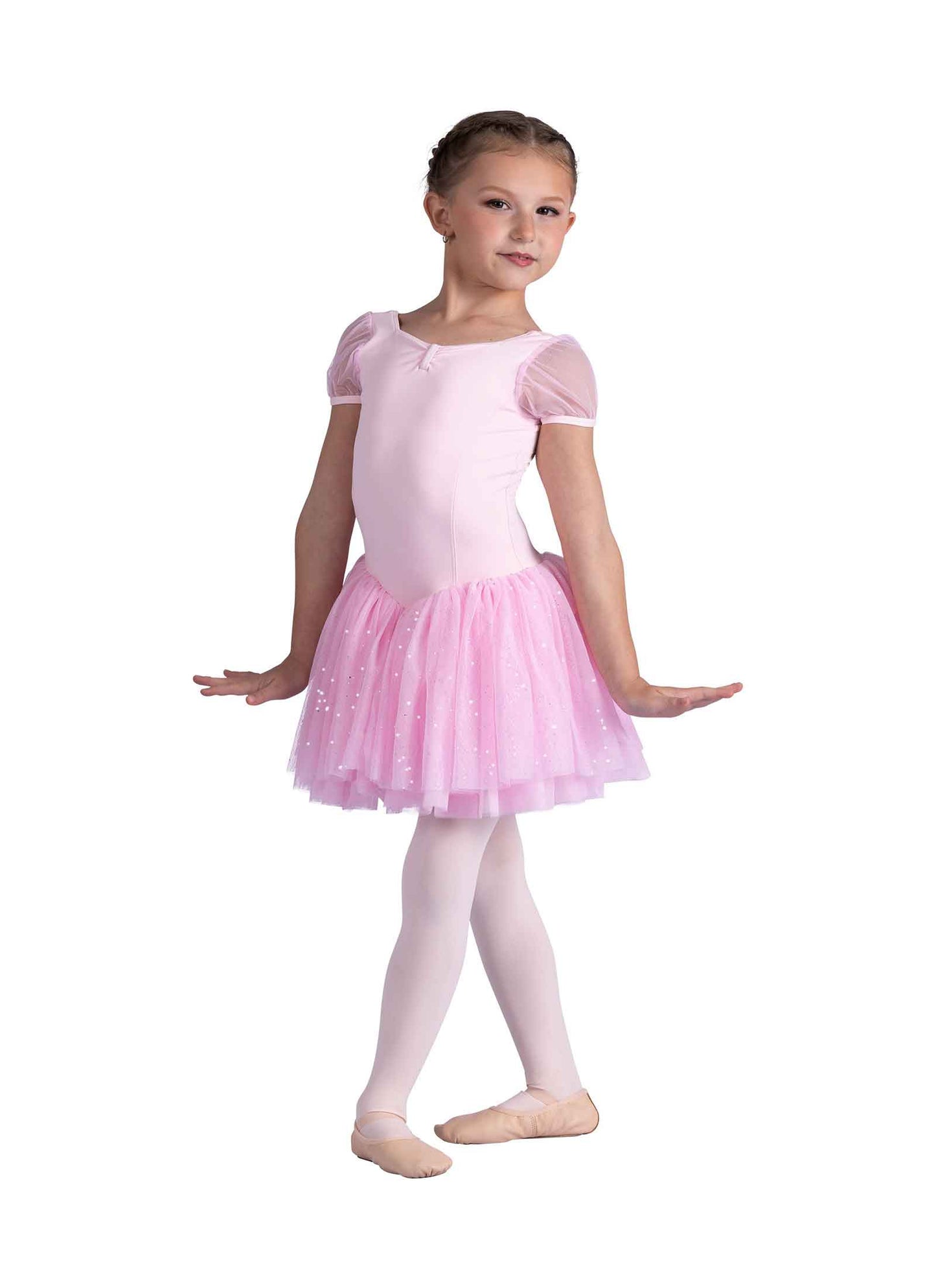 26204C Puff Sleeve Glitter