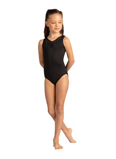 24132C DM sheer back v-neck