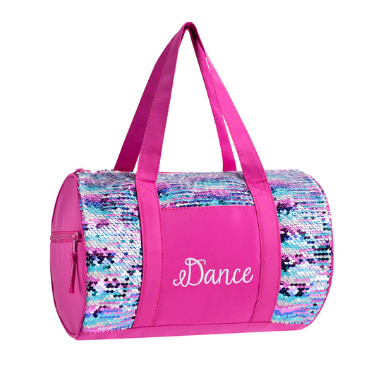 Striped Sequins Duffel-Pink