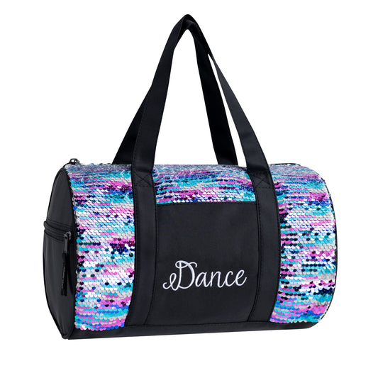Striped Sequins Duffel-Black