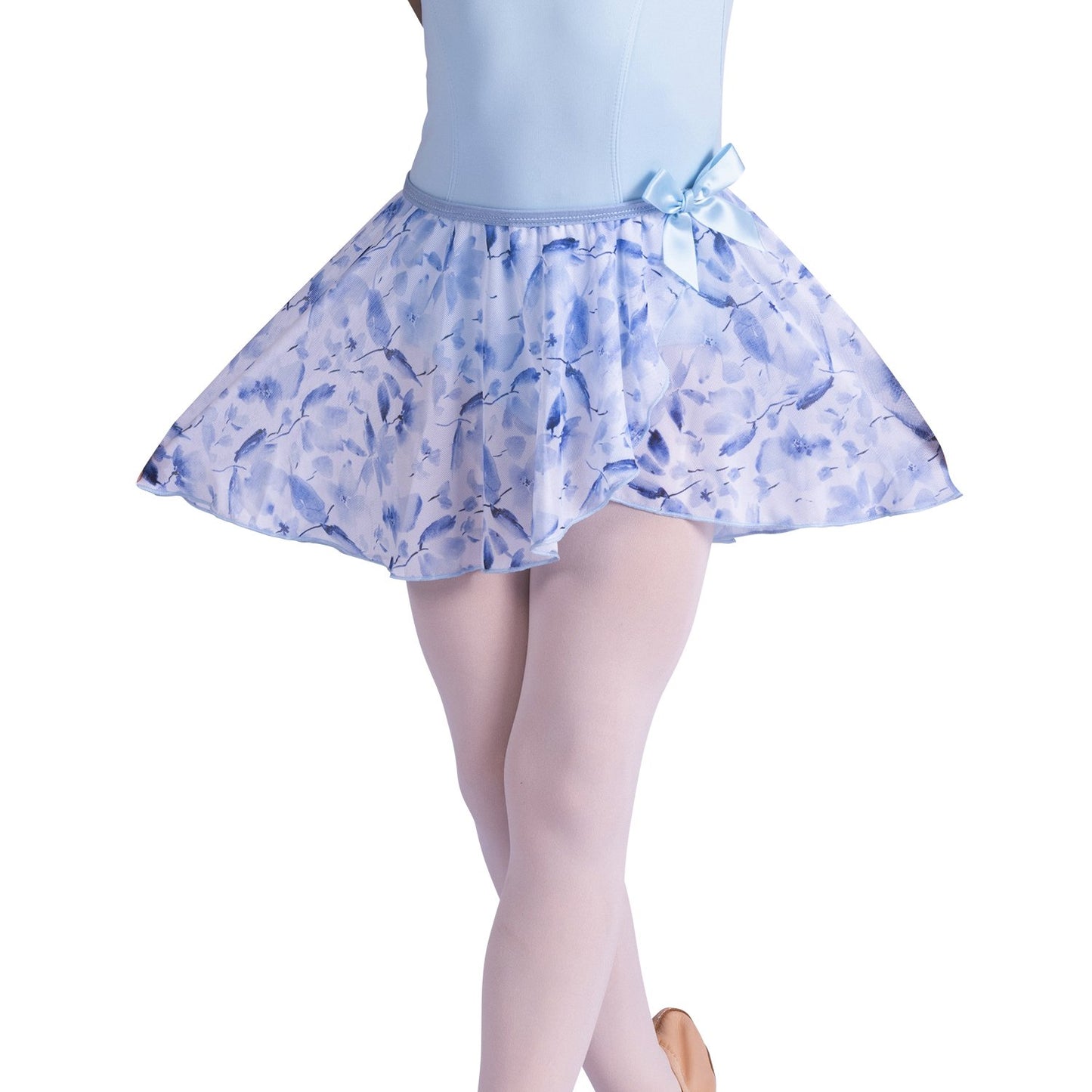26407C Mock Wrap Floral Skirt