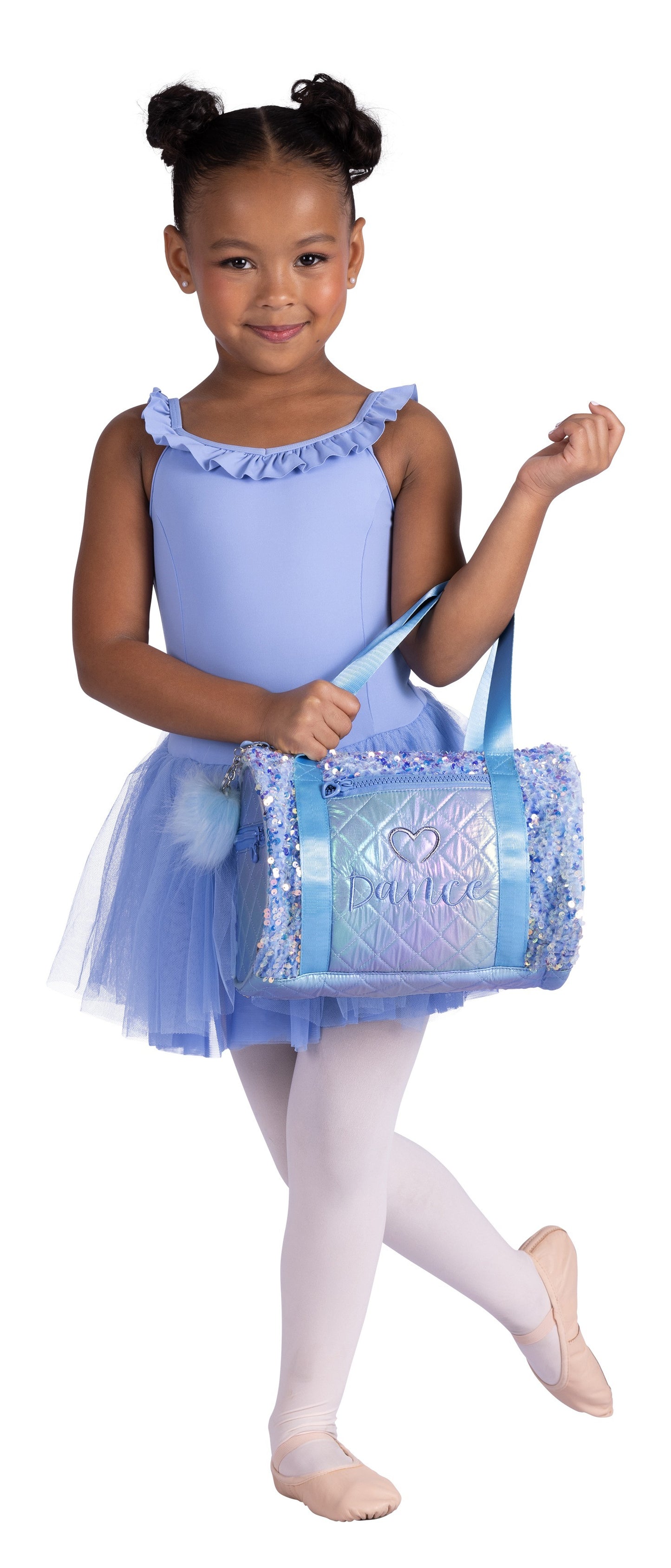 B26520BLU Dazzling Sequin Duffle